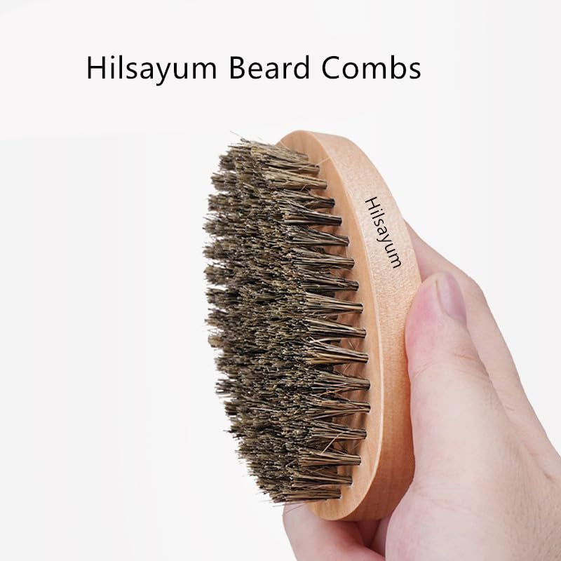 1Pcs Beard Brush Beard Straightener Brush with Premium Wood Handle Brush Beard Cleaning Tool Gift for Men