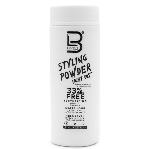 L3VEL3 Light Hold Styling Powder 1 oz white bottle