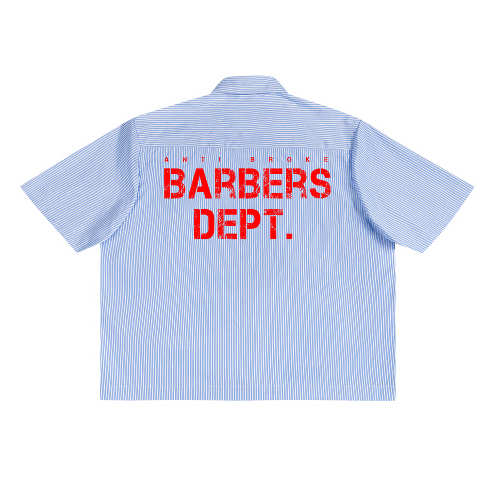 Barbers Dept. Pinstripe Shirt - Blue