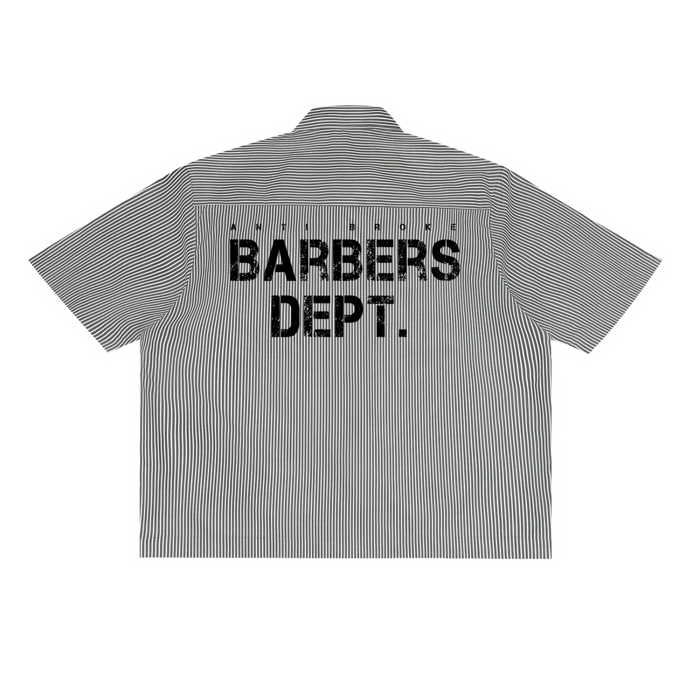 Barbers Dept. Pinstripe Shirt - Black