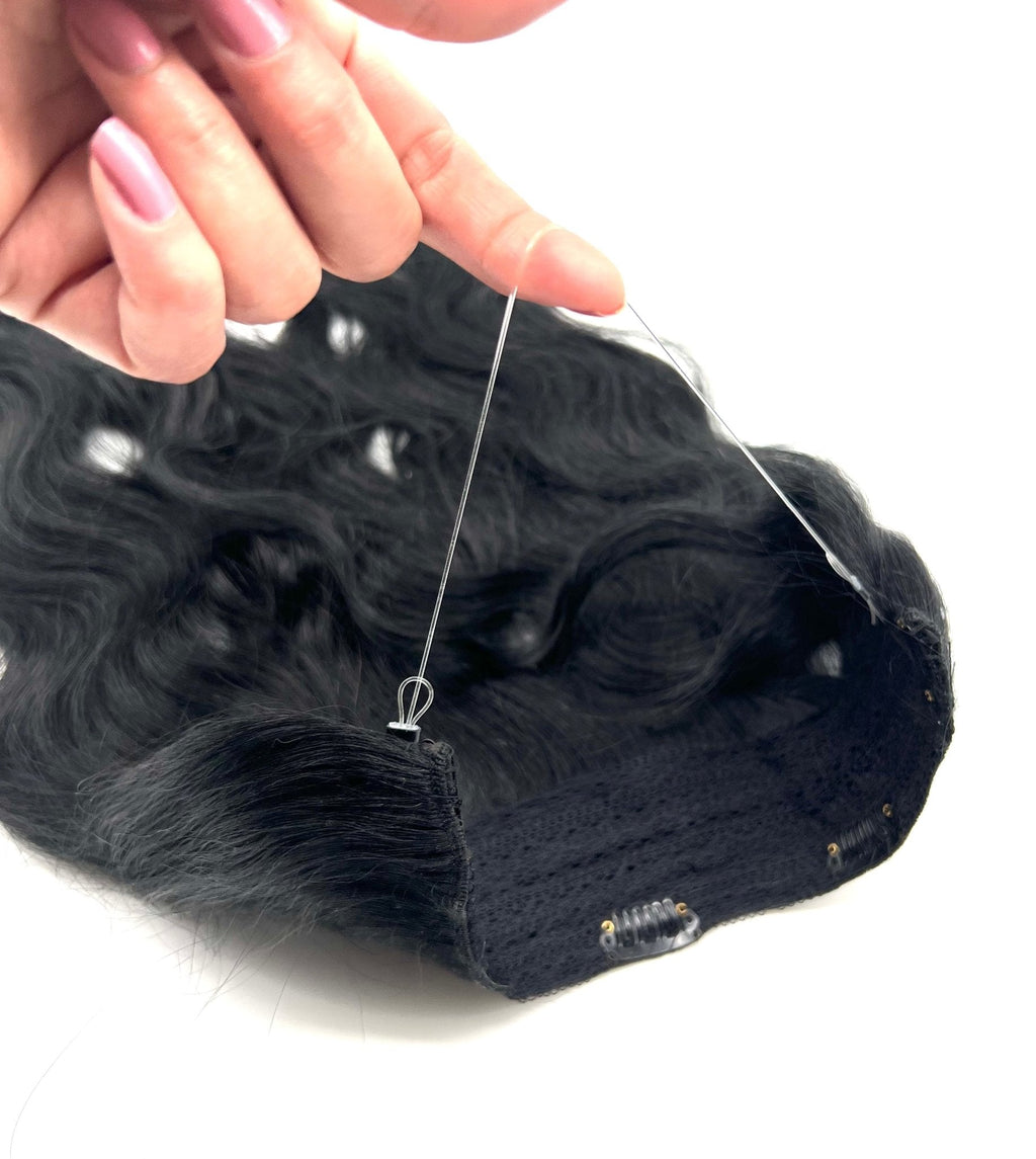 VIP Extensions 100% Human Hair BandX Halo Body Wave 18" with Clip