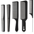 5 Pieces Hair Cutting Comb Set, Carbon Fiber Barber Comb Hair Styling Combs Fine Teeth anti Static Heat Resistant Hairdressing Tapered Comb for Men Women