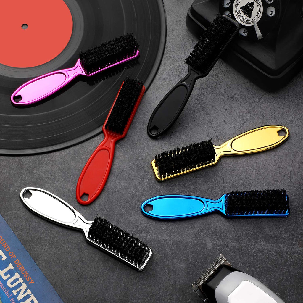 6 Pcs Barber Clipper Cleaning Brush Set, Clipper Cleaning Brushes, Barber Accessory Nylon Trimmer Cleaner, Hair Fade Styling Tool, Duster, Manicure, Mini Lightweight(Vibrant Color Set)