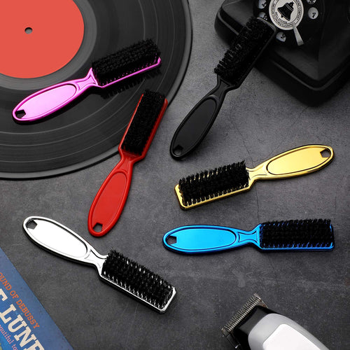 6 Pcs Barber Clipper Cleaning Brush Set, Clipper Cleaning Brushes, Barber Accessory Nylon Trimmer Cleaner, Hair Fade Styling Tool, Duster, Manicure, Mini Lightweight(Vibrant Color Set)
