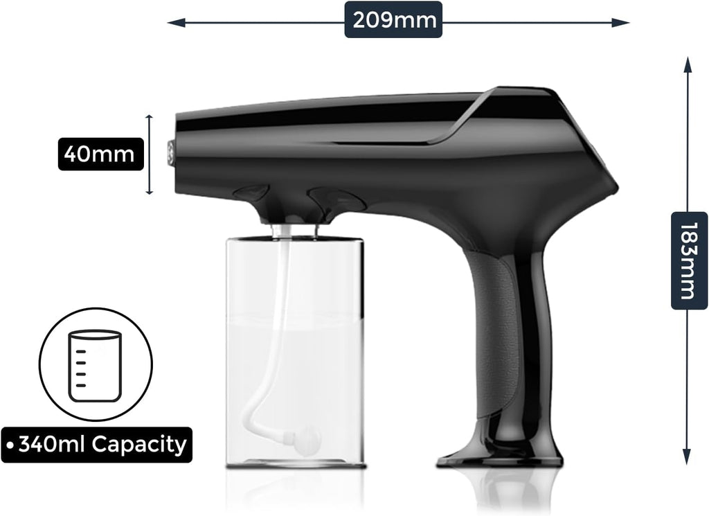 Barber Spray Bottle with Blue Light, Rechargeable Electrostatic Atomizer Sprayer, Nano Mist Sprayer for Stylist,Barber and Home Use