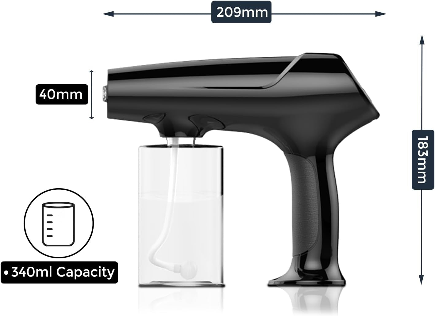 Barber Spray Bottle with Blue Light, Rechargeable Electrostatic Atomizer Sprayer, Nano Mist Sprayer for Stylist,Barber and Home Use