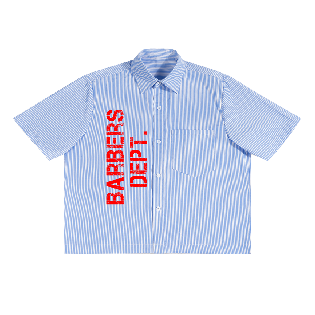 Barbers Dept. Pinstripe Shirt - Blue