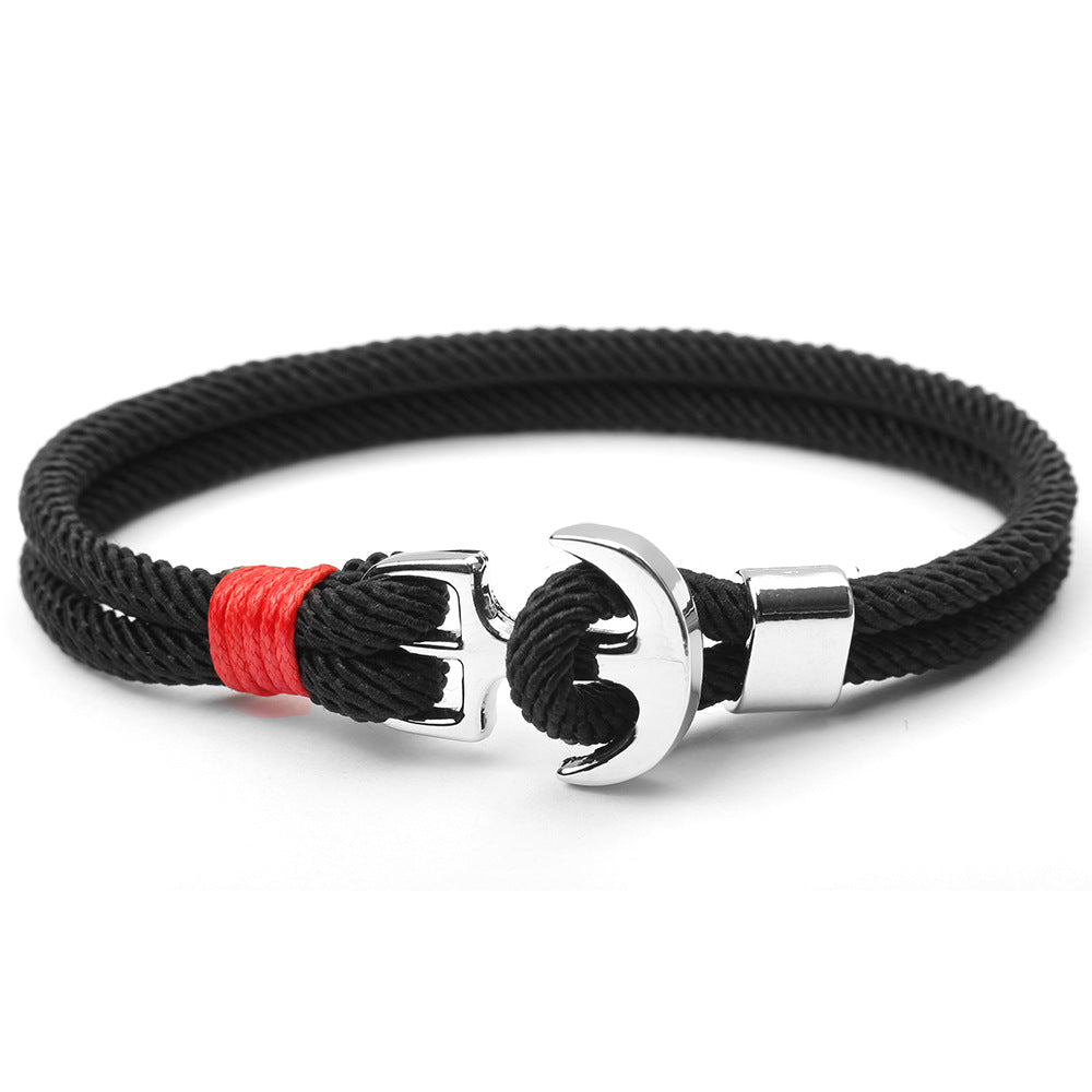 Amazing Multilayer Anchor Bracelets Charm Survival Rope Chain  Fashion Jewelry Bracelet Men For Women Best Gift
