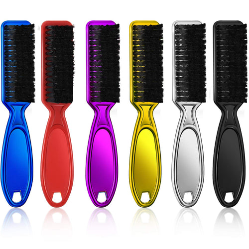 6 Pcs Barber Clipper Cleaning Brush Set, Clipper Cleaning Brushes, Barber Accessory Nylon Trimmer Cleaner, Hair Fade Styling Tool, Duster, Manicure, Mini Lightweight(Vibrant Color Set)