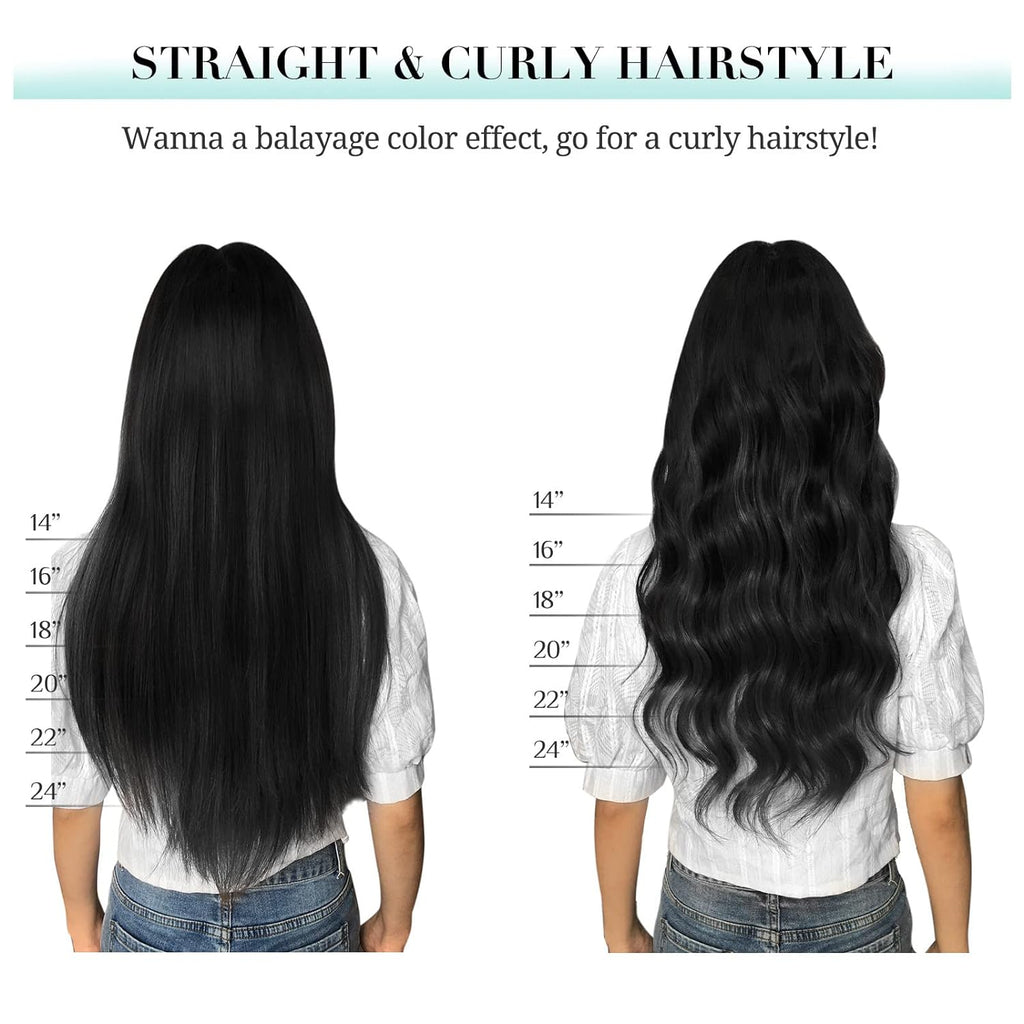 VIP Clip Extensions / Silky Straight 18" (140 g) - ClipeX System