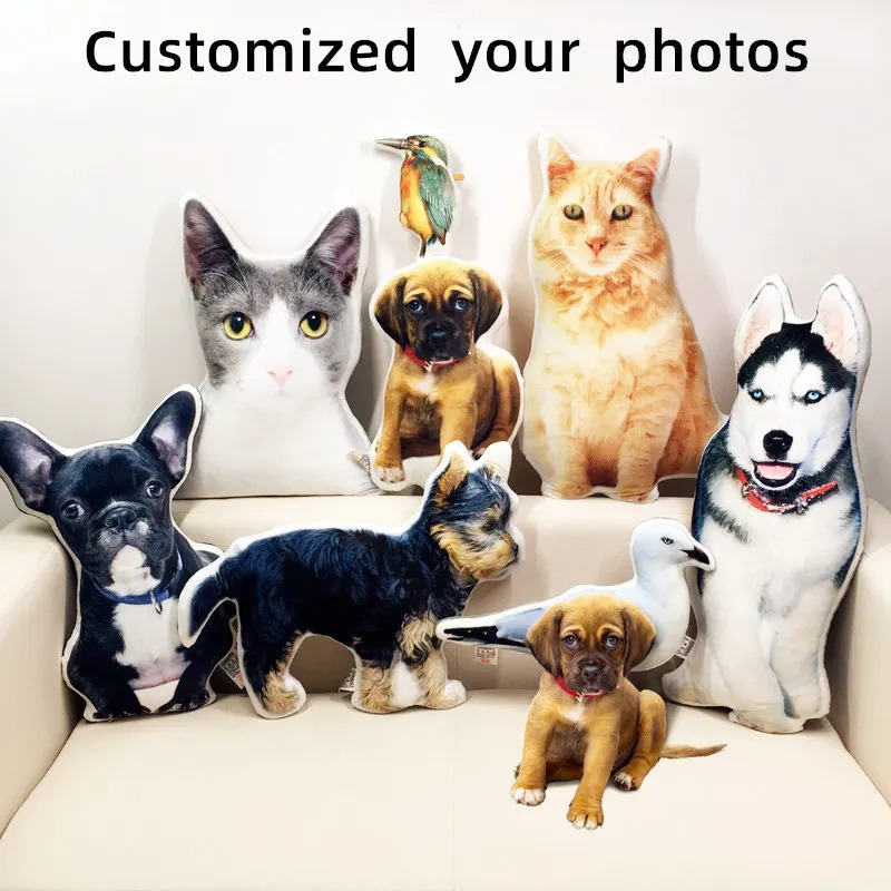 Soft Custom Pet Photo Pillow for Home Decor