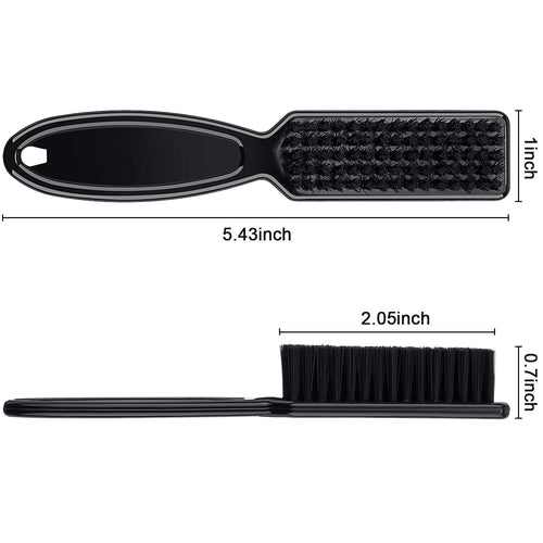 2 Pcs Barber Blade Cleaning Brush for Clipper Cleaning Nail Cleaner Styling Brush for Fades Tapers Trimmer Manicure Salon (Black)