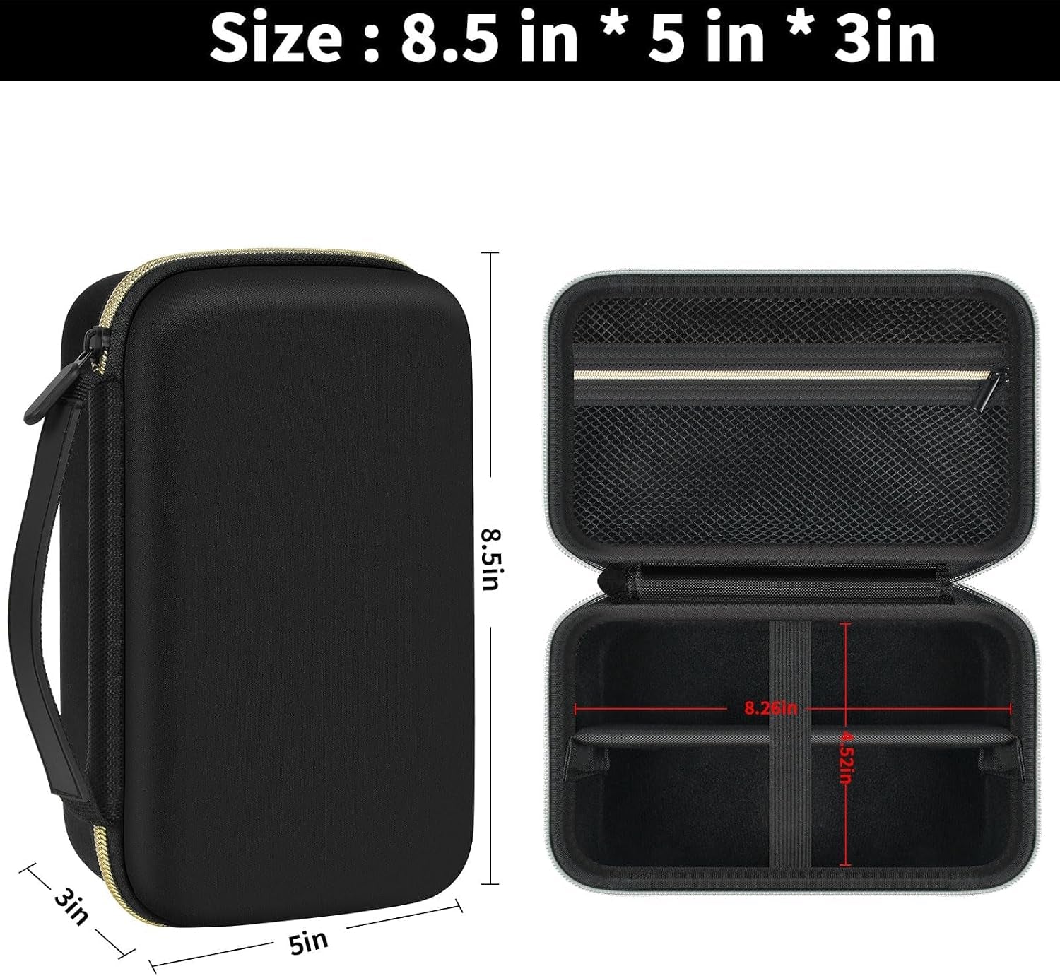 Case Compatible with Novah for Ufree for KIKIDO for GLAKER for FADEKING for GSKY for Romanda Professional Hair Clippers, Beard Trimmer Grooming Storage Holder for Hair Trimmers Set (Box Only)-Black