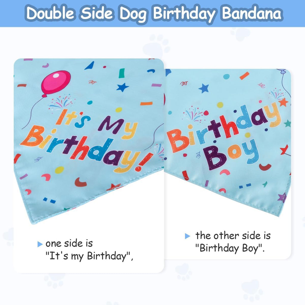 Dog Birthday Party Supplies – Premium Bandana & Hat Set for Dogs