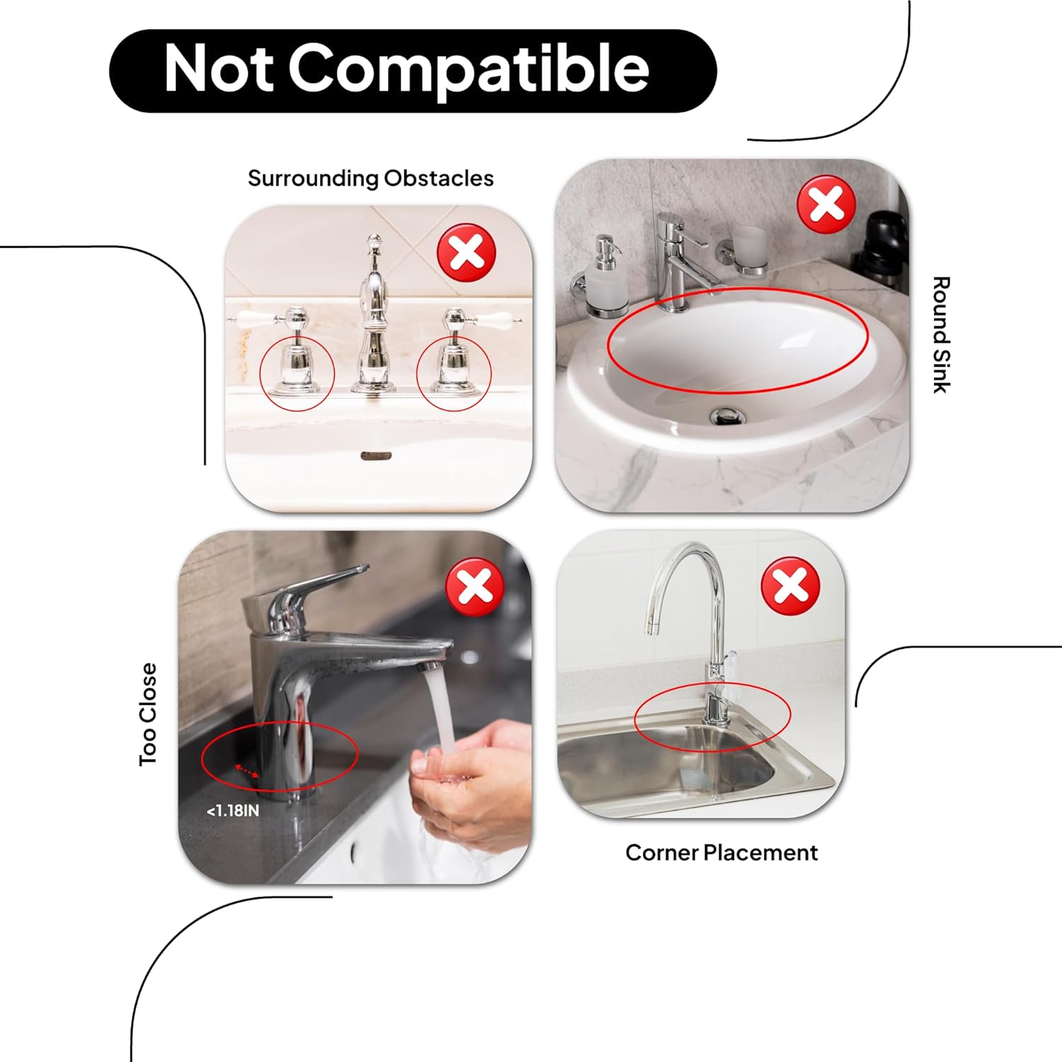 Silicone Faucet Mat for Kitchen Sink Splash Guard and Draining Mat