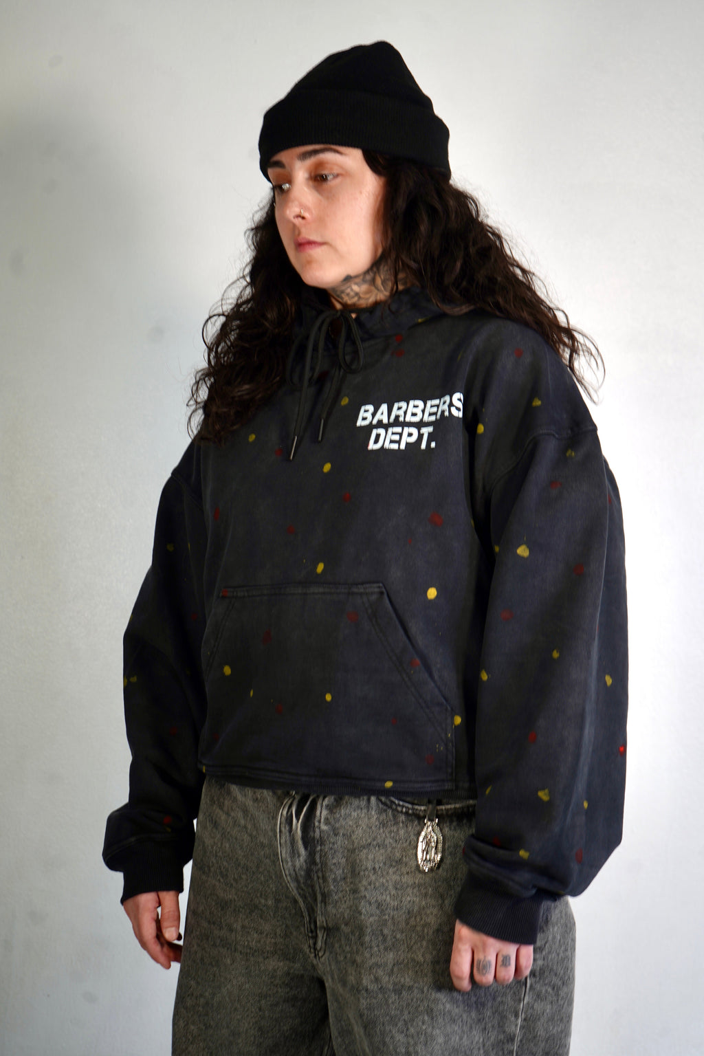 Barbers Dept. Painted Hoodie