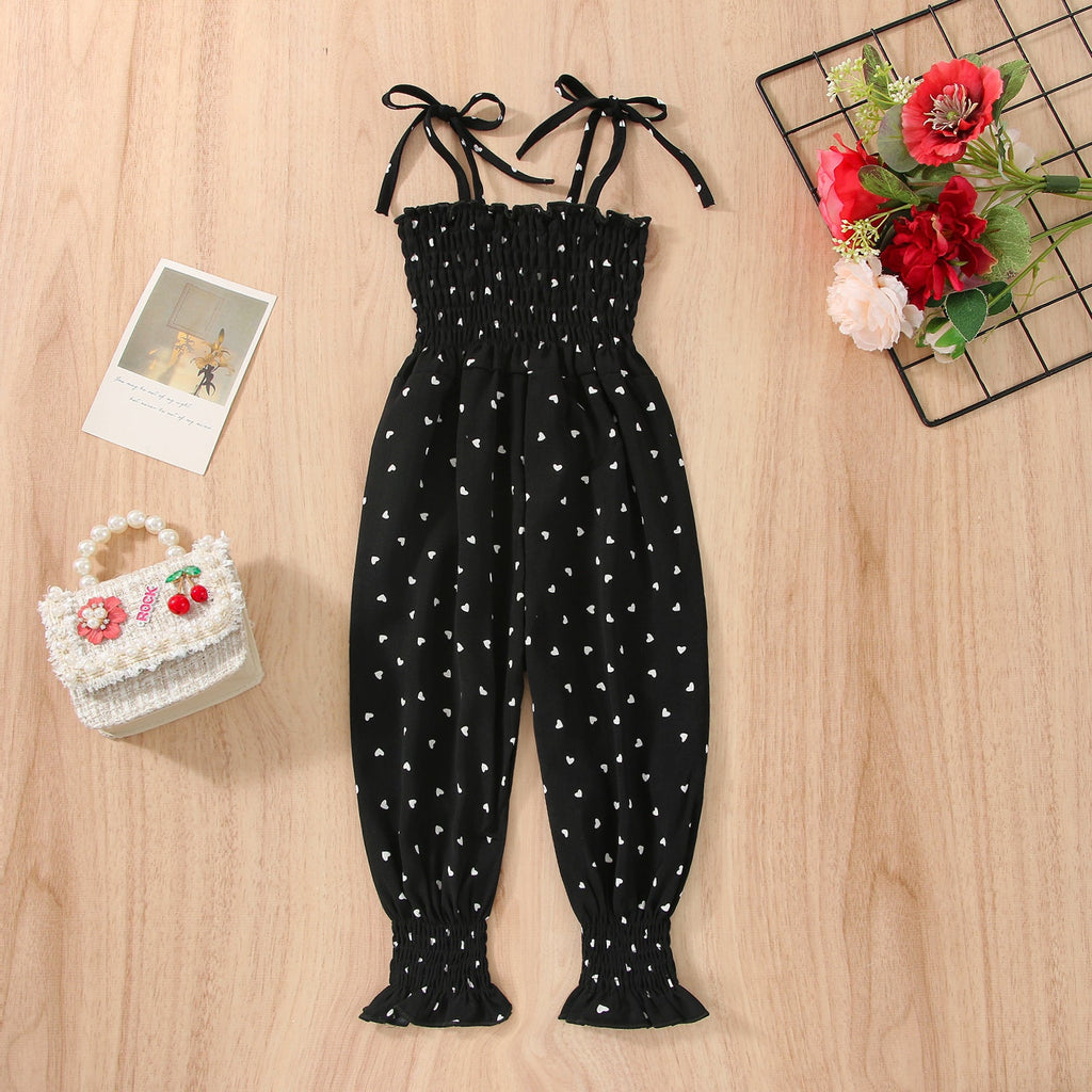 Baby Summer Clothes Sleeveless Strap Pants Solid Overalls Cotton Outfits Jumpsuits/ Romper for Girls