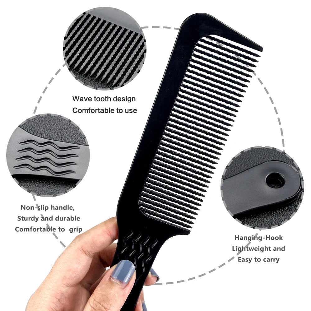 Barber Hairdressing Clipper Comb anti Static Flat Top Comb for Hairdresser Barber Cutting Comb Professional Salon Beauty Tools