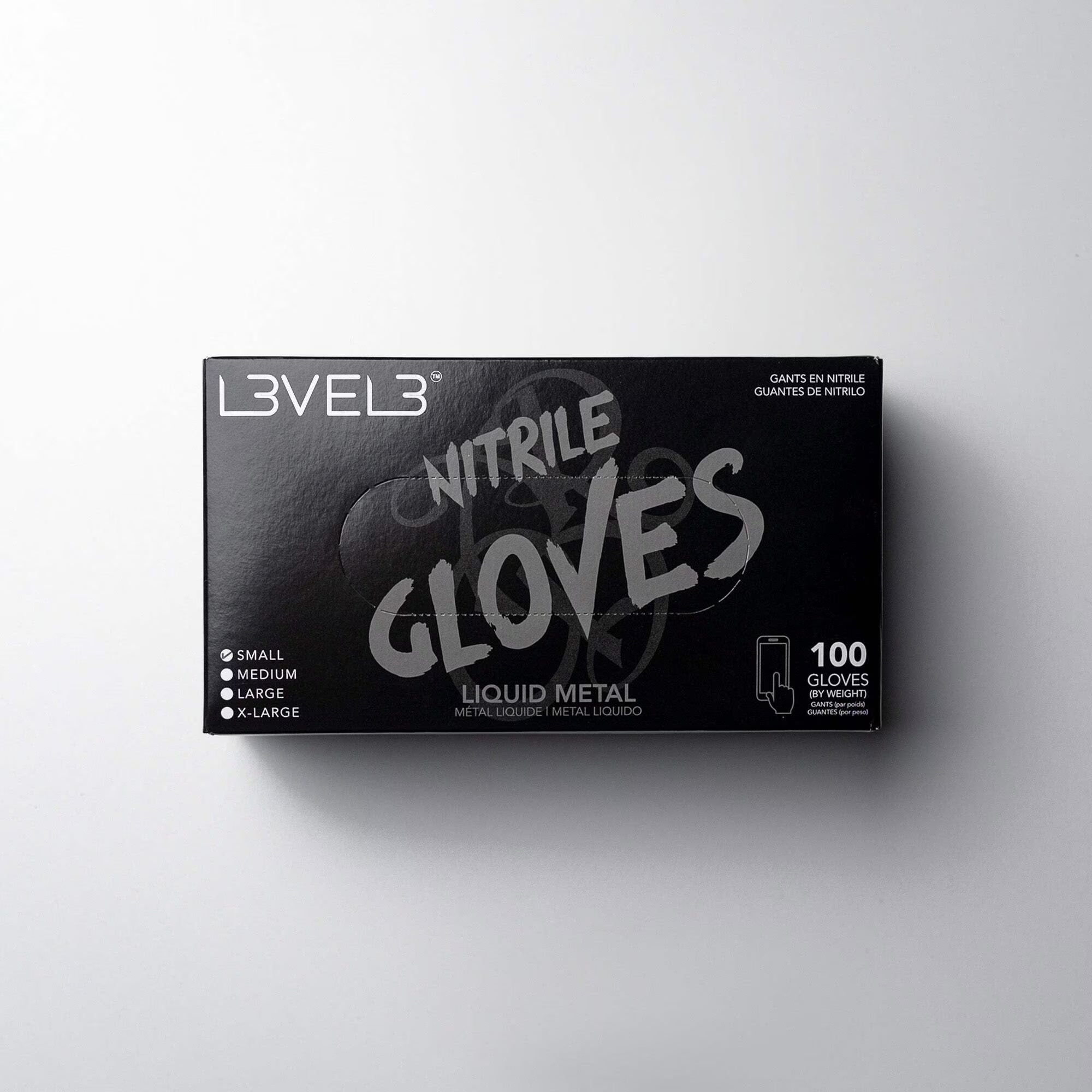 L3 Level 3 Nitrile Gloves - Professional Heavy Duty Disposable Gloves - Latex Free - Fits Snug - Box of 100