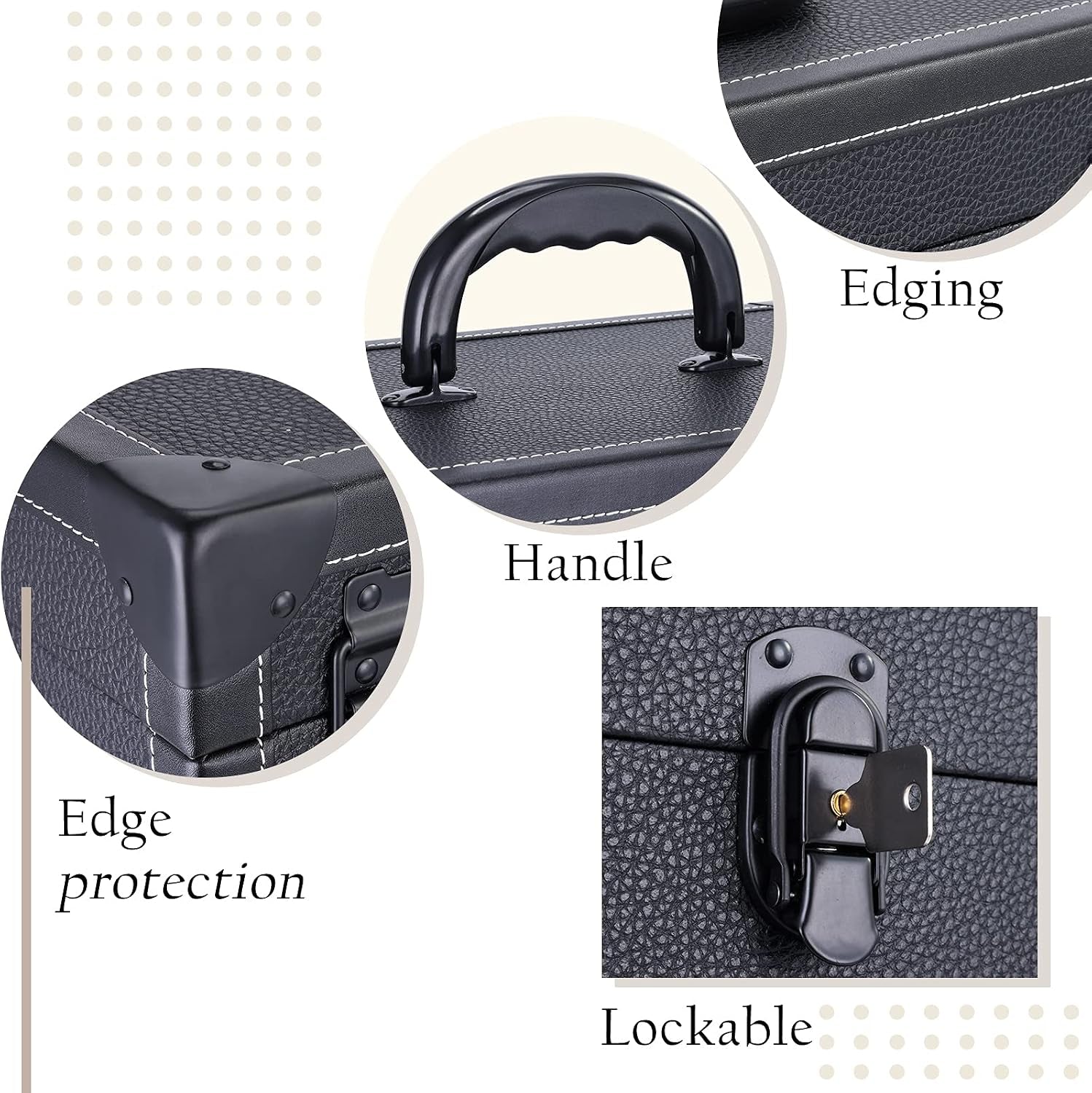 Rolling Nail Case - Wheeled Vegan Leather Manicure Storage Organizer for Nail Technicians, Cosmetologists, and Stylists