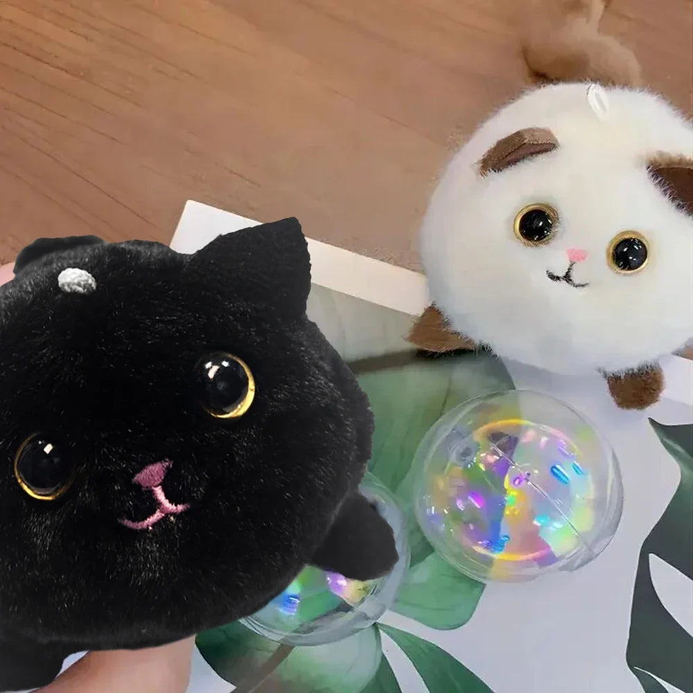 Adorable Wagging Tail Cat Plush Toy, Keychain Pendant Cartoon Animal Cat Fashionable Girl Key Chain Chain Womens Gift