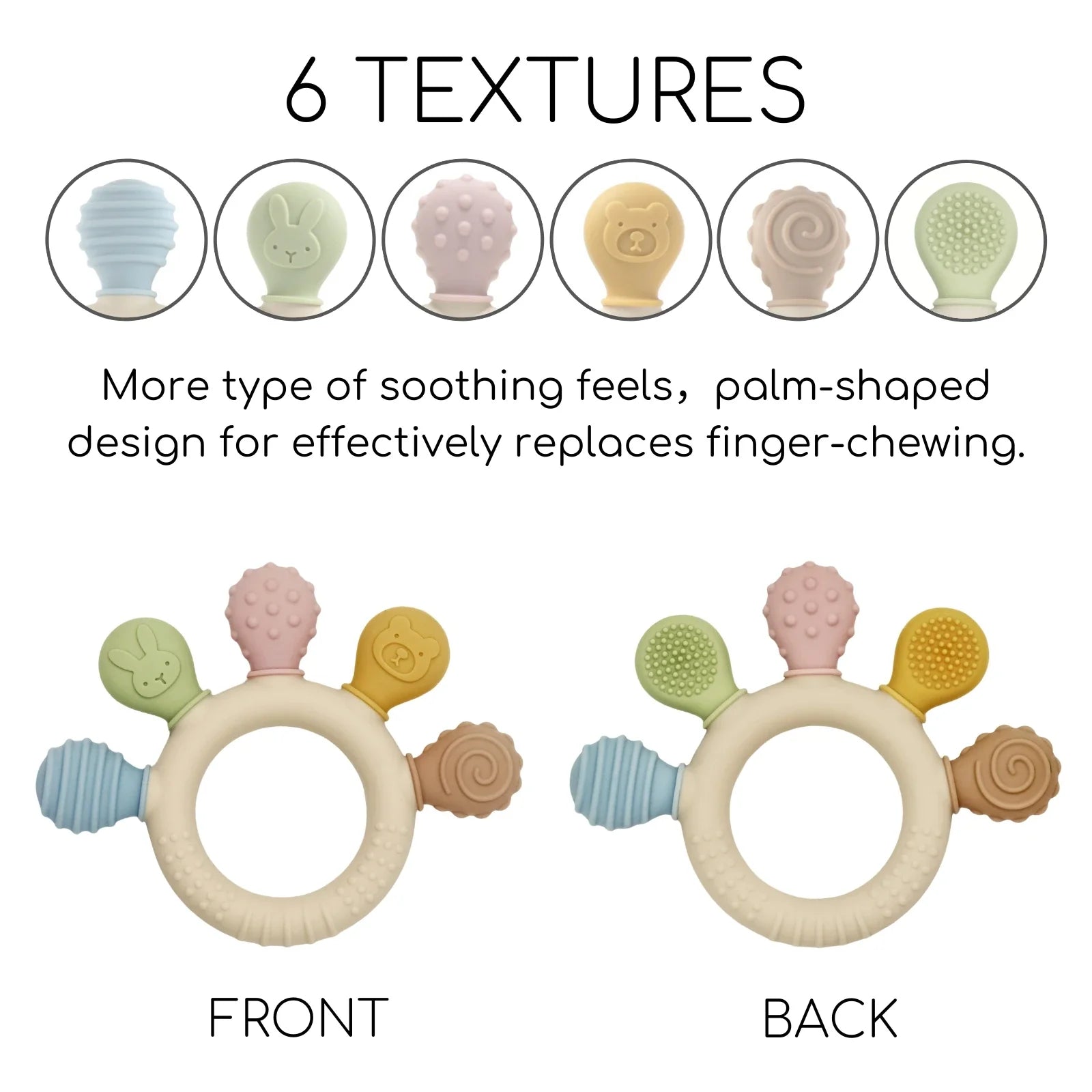 Silicone Baby Teether – Sensory Chew Beads for Anxiety & Teething Relief, 0-12 Months