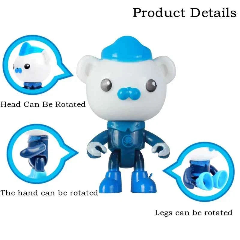 The Octonauts toy set children's toys Barnacles Kwazii Peso Penguin Shellington Dashi Inkling anime action figure children's toy