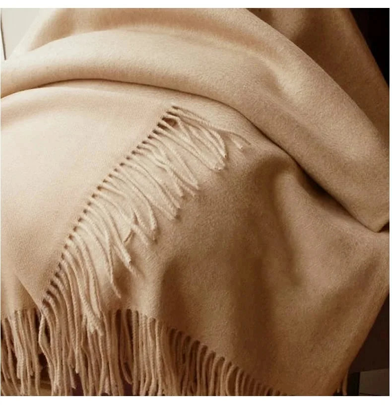 Solidlove 100% Wool Winter Scarf for Women – Luxury Cashmere-Feel Shawl, Poncho & Wrap | Warm Fashion Scarf for Ladies