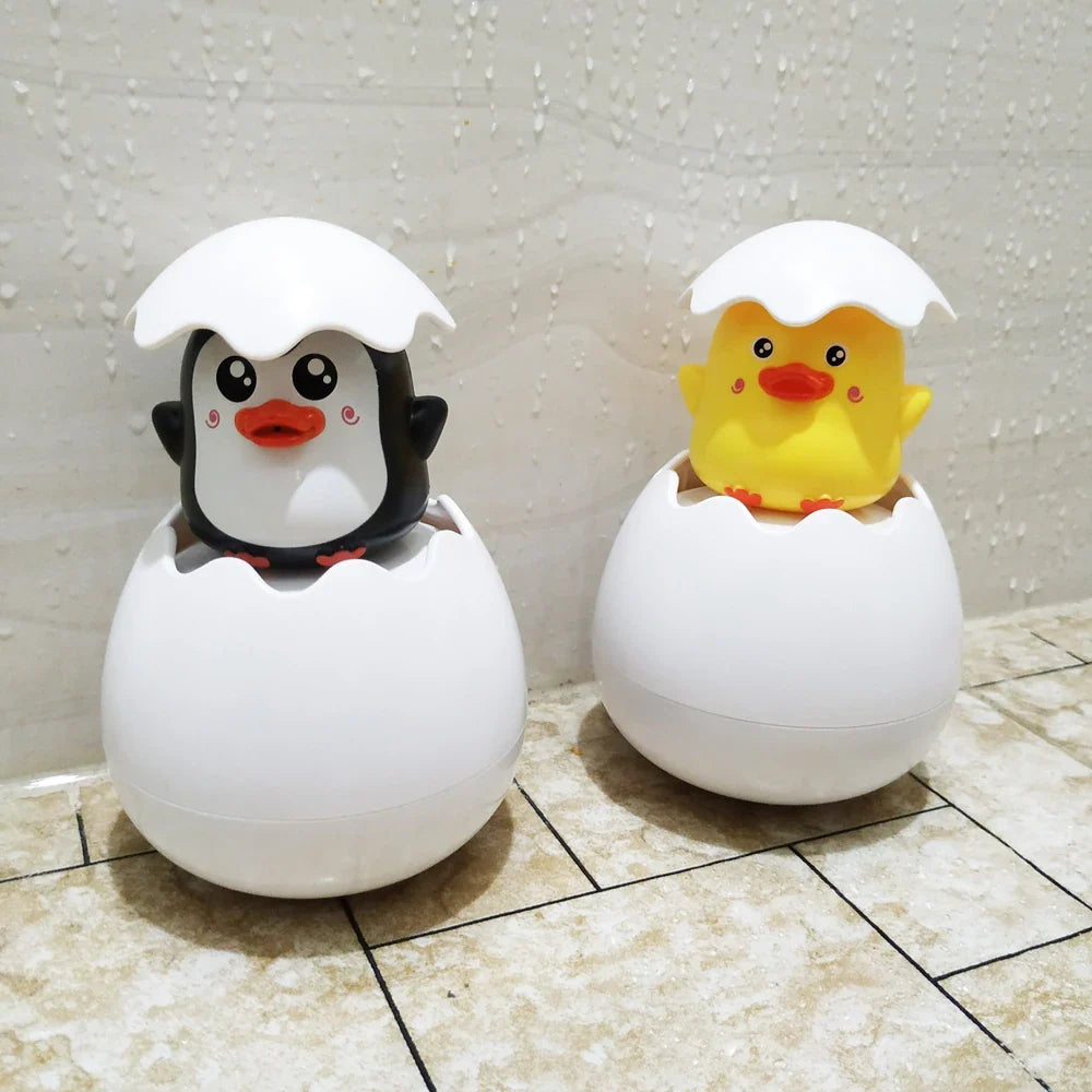 Baby Bath Toys – Cute Duck, Penguin & Egg Water Spray Sprinklers for Kids, Fun Bath & Swimming Shower Toys