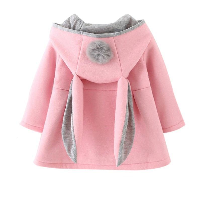 Baby Girls Coat Winter Spring Baby Girls Princess Coat Jacket Rabbit Ear Hoodie Casual Outerwear For Girl Infants Clothing Jacket Luxury Style