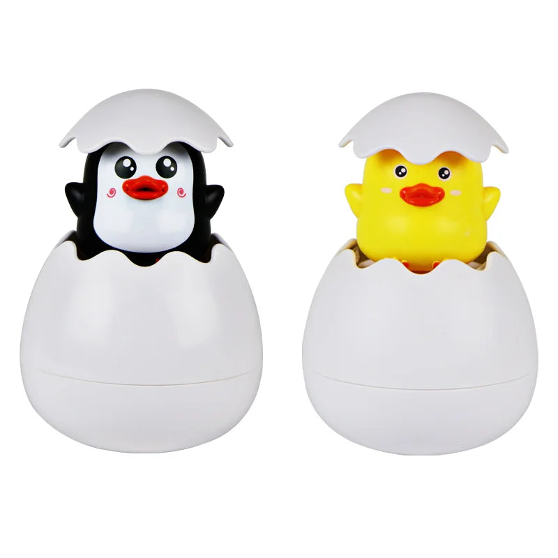 Baby Bath Toys – Cute Duck, Penguin & Egg Water Spray Sprinklers for Kids, Fun Bath & Swimming Shower Toys