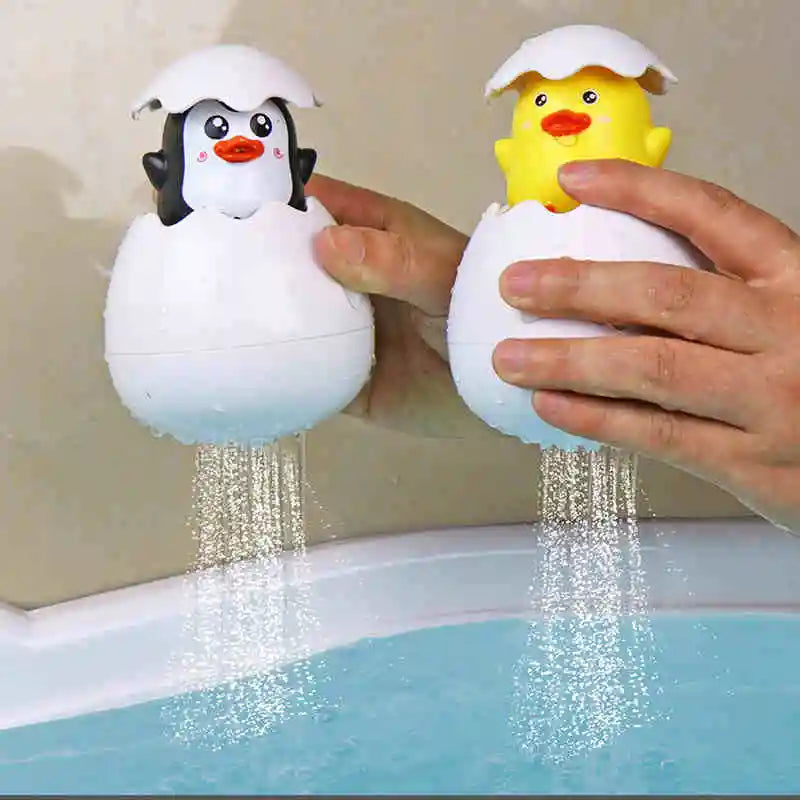 Baby Bath Toys – Cute Duck, Penguin & Egg Water Spray Sprinklers for Kids, Fun Bath & Swimming Shower Toys