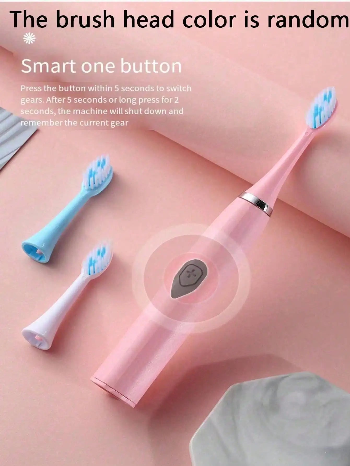 Electric Toothbrush for Adults – Automatic Couples Set with Random Brush Head Colors | Rechargeable Tooth Cleaner for Home & Travel Use