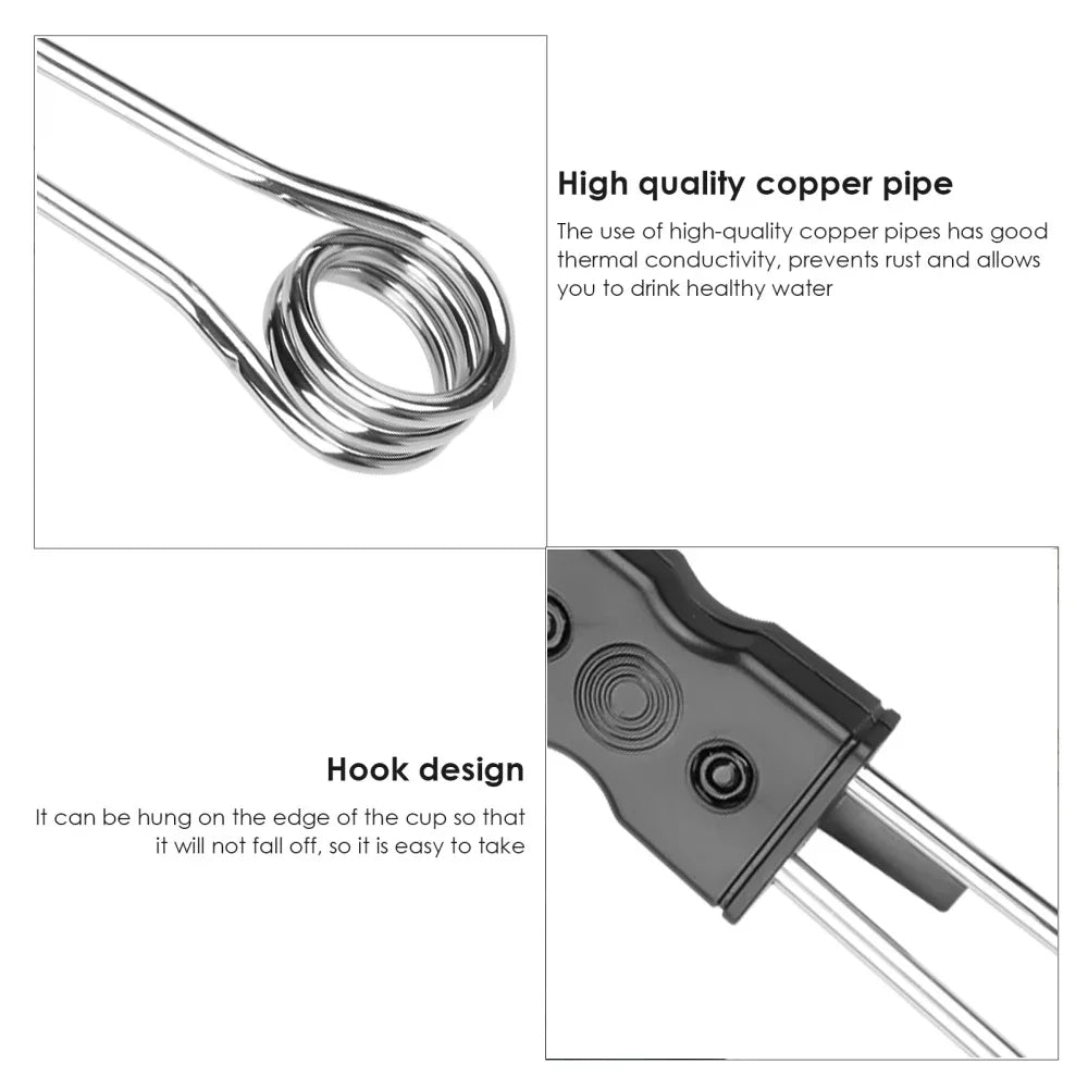 Portable Car Immersion Heater – 12V/24V Electric Coffee & Water Warmer