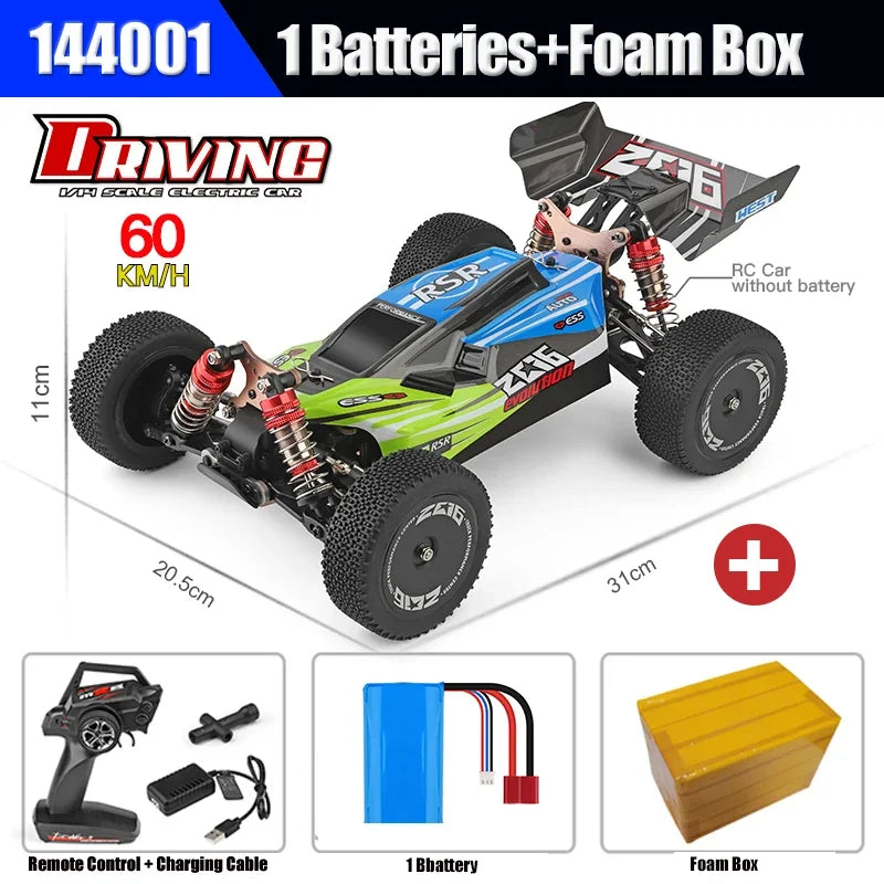 WLtoys 144001 144010 4WD RC Car 2.4G 60KM/H 75KM/H Electric High Speed Racing Car Off-Road Drift Remote Control Vehicle Toys