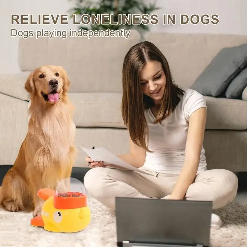 Interactive Duck Dog Treat Dispenser Toy