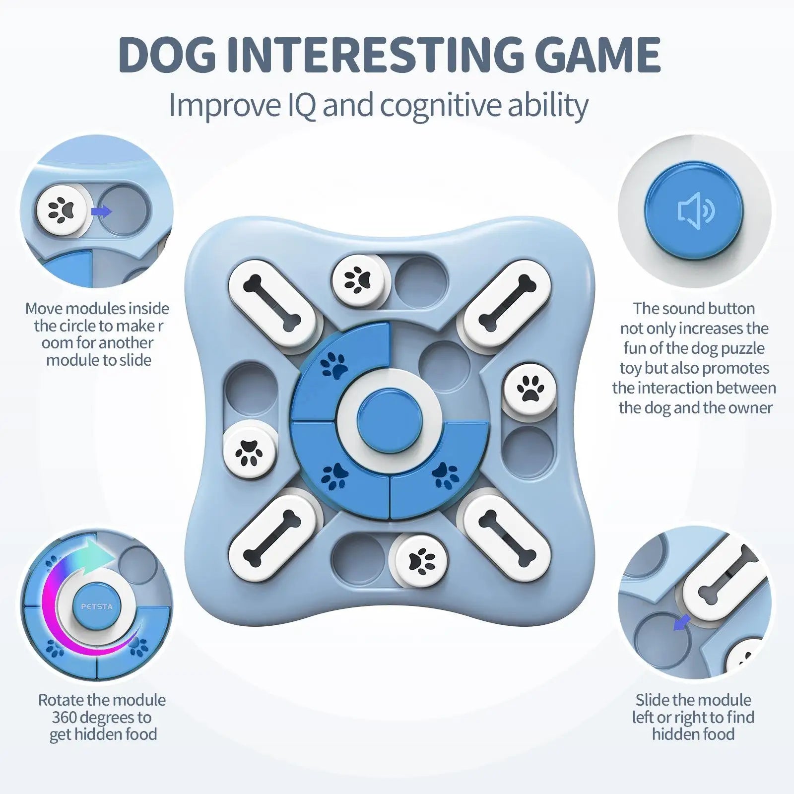 Interactive Dog Treat Puzzle Toy for Mental Stimulation