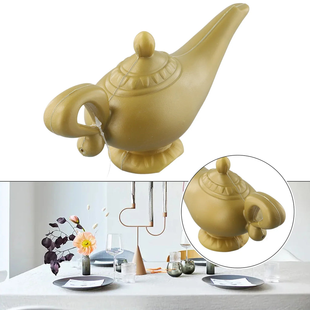 Aladdin Genie Lamp Costume Props Halloween Christmas Tea Pot Cartoon Genie Lamp Home Party Ornament
