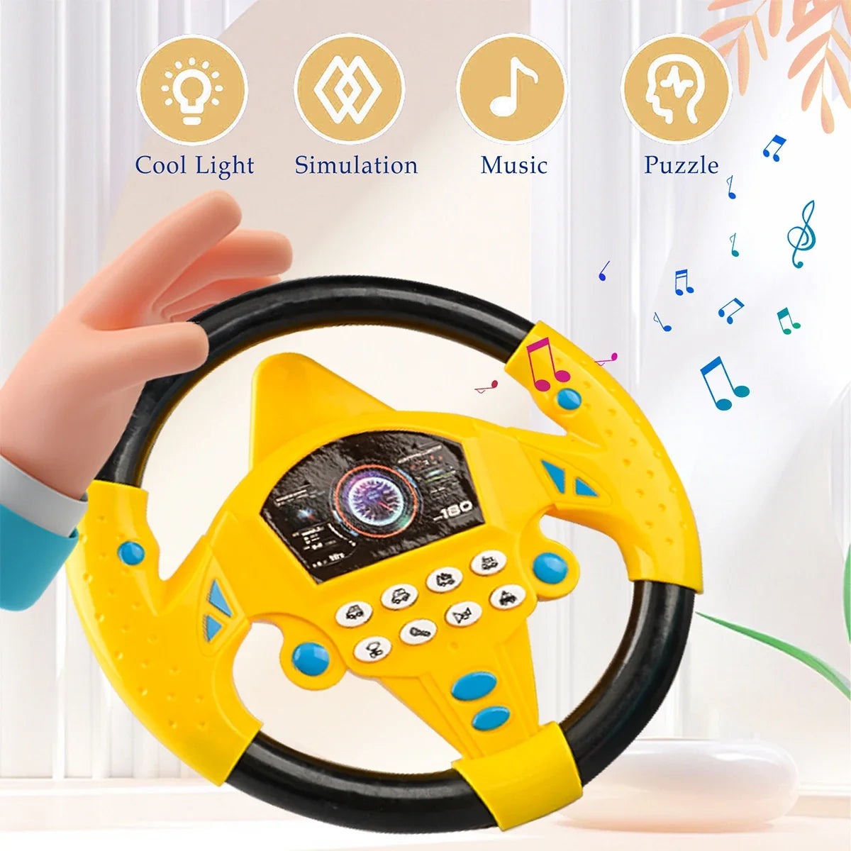 Simulation Steering Wheel Toys Education Music Simulation Car Driving Rotation Vocal Toy Gifts for boys and girls