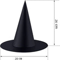 1Pcs Black Wizard Hat for Adult Children Halloween Prank Horror Party Masquerade Outdoor Bar School Home Decoration Props