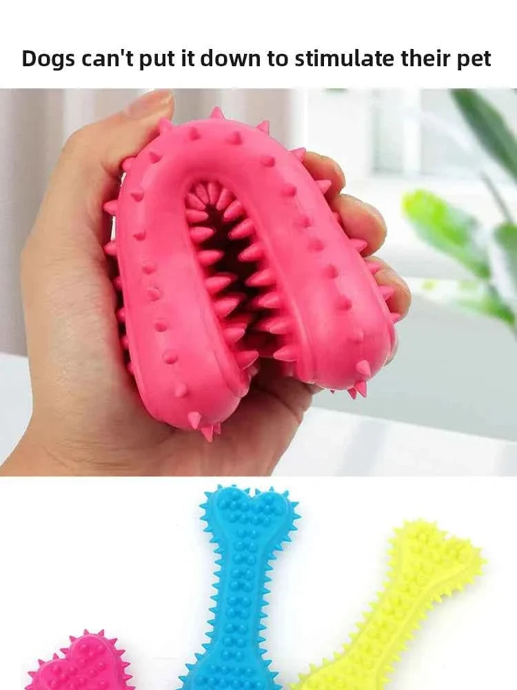 Durable Rubber Bone Chew Toys for Puppies and Teething