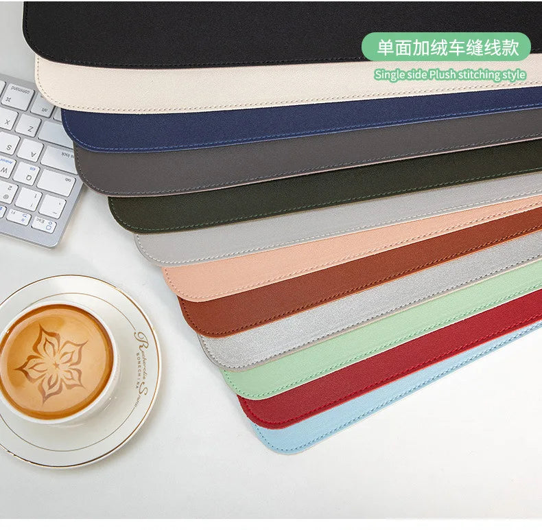 White Mouse Pad – Large Portable Waterproof Non-Slip PU Suede Gaming & Office Desk Mat for Keyboard and Mouse