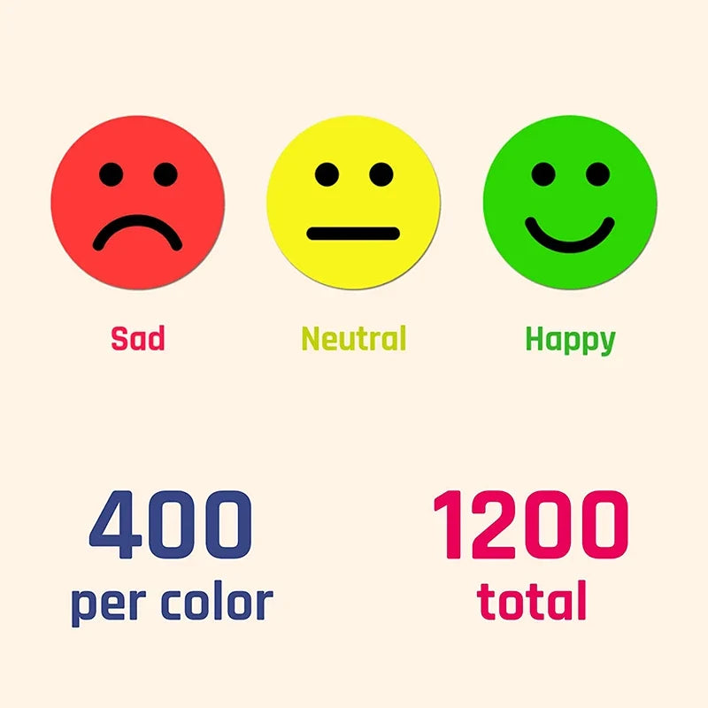 1" Happy Sad Smiling Face Behavior Stickers 120-1200pcs Labels Teachers Classroom School Kids Student Reward Sticker Toys Gifts
