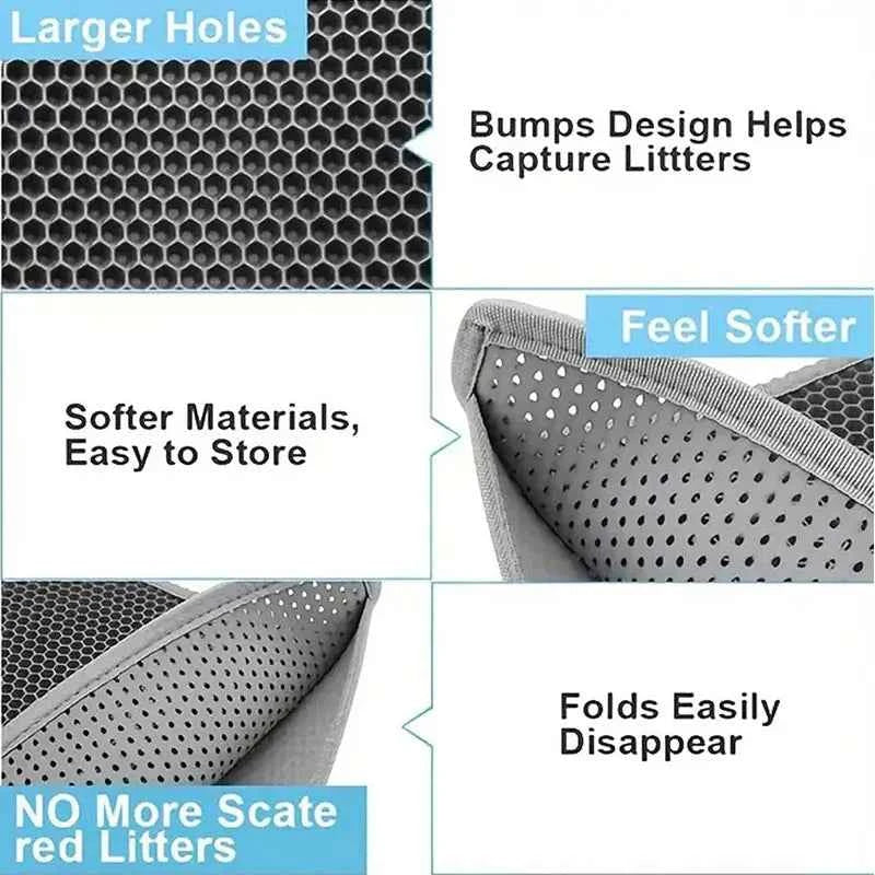 Cat Litter Mat – Waterproof Double Layer For Clean Floors