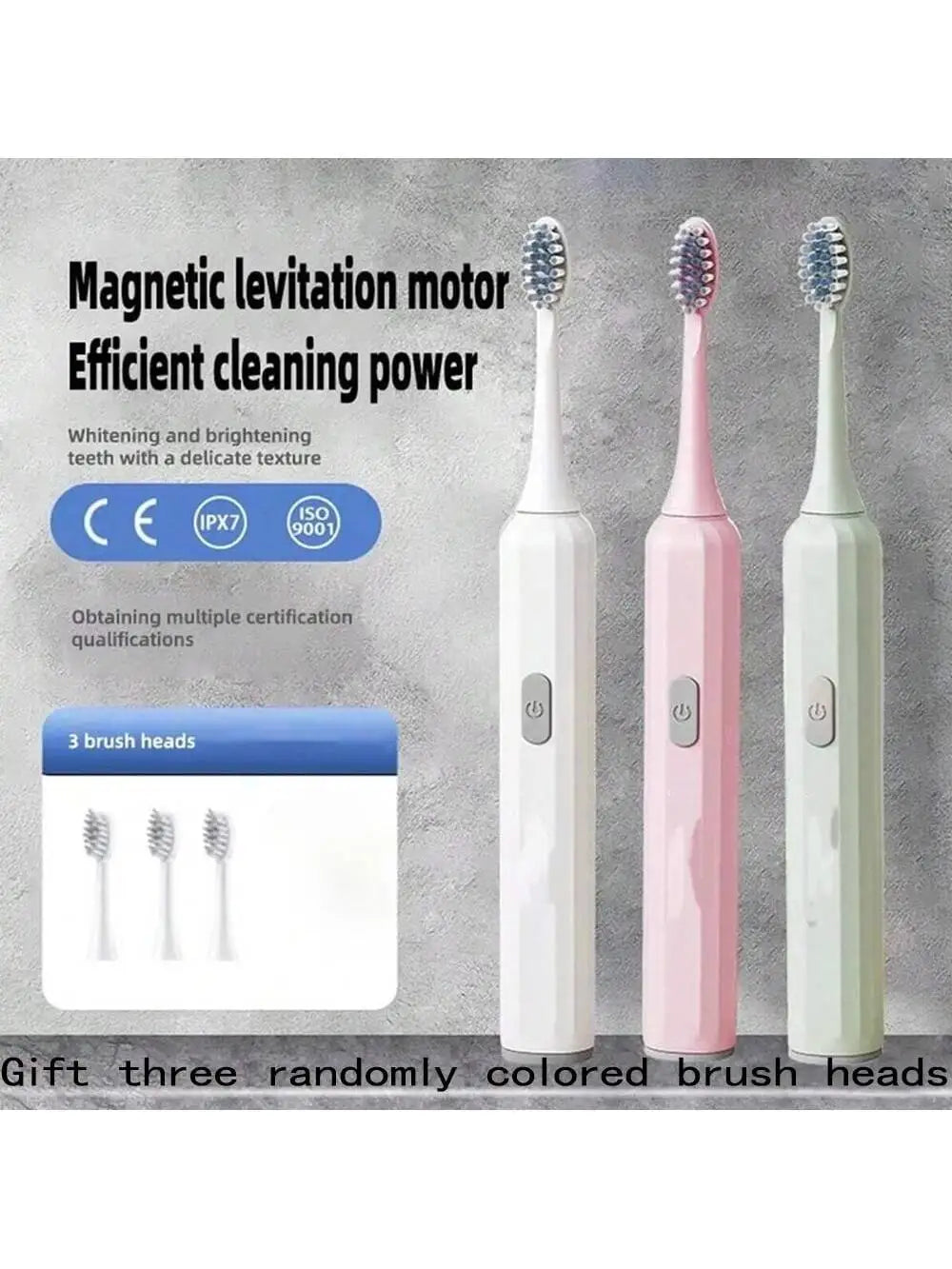 Automatic Sonic Electric Toothbrush for Adults – Rechargeable Tooth Cleaner with Soft Bristles | Deep Oral Cleaning & Whitening Toothbrush