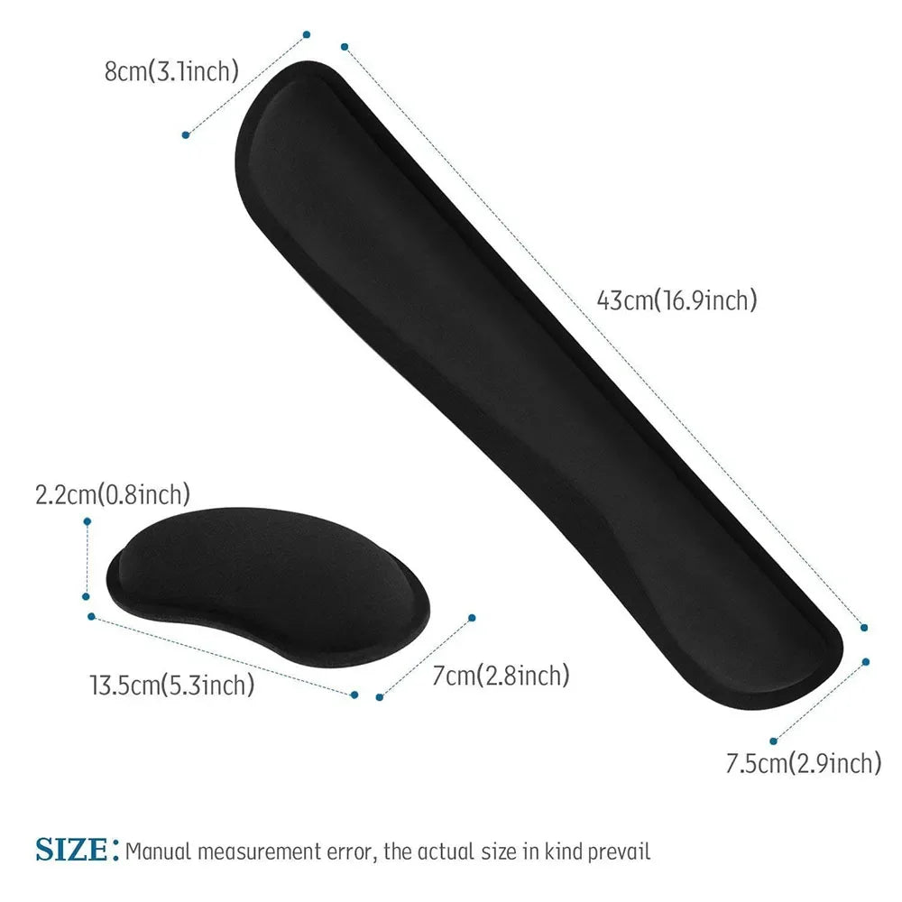Widen Memory Foam Mouse Pad with Wrist Support – Non-Slip Keyboard & Mouse Rest for Office, PC, Laptop, and Mac