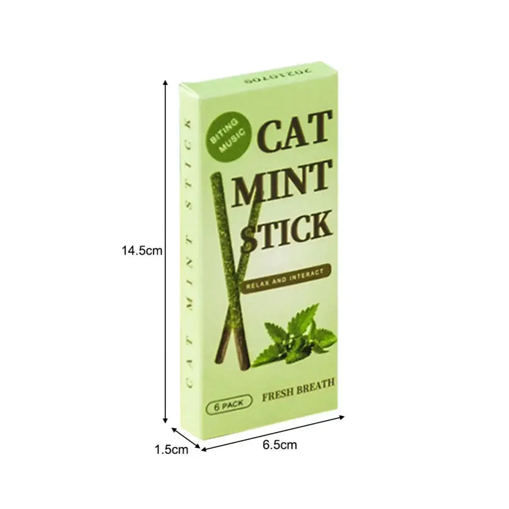 6PCS Natural Matatabi Cat Sticks – Silvervine Teeth Cleaning Treat & Cat Chew Toy