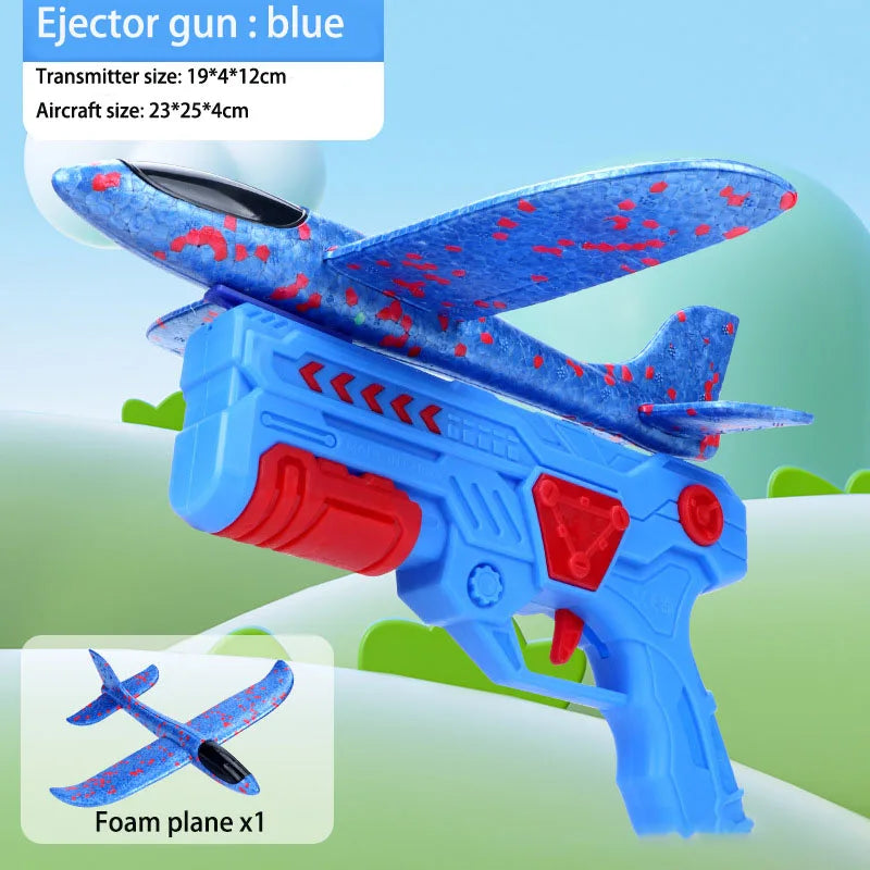 New Online celebrity catapult foam plane handheld shooter throwing children flying outdoor sports toys wholesale for girl boys.