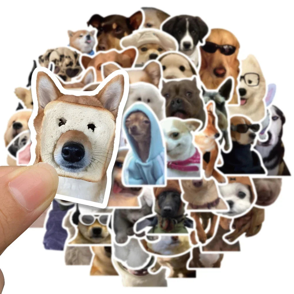 10/30/50/100pcs Cute Dog Cat MEME Funny Animals Stickers Aesthetic Decals Notebook Car Motorcycle Laptop Kid Cartoon Sticker Toy