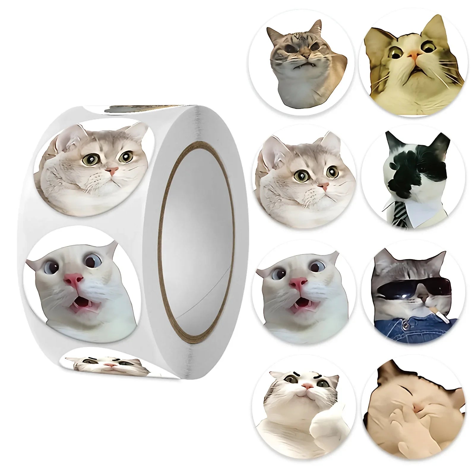 100pcs/500pcs Cartoon Meme Cat Stickers For School Reward Stickers Classroom Decor Encouragement Sticker For Student Teacher